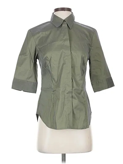 Pre-owned Express 3/4 Sleeve Blouse In Green