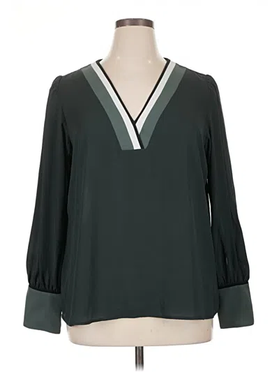 Pre-owned Express 3/4 Sleeve Blouse In Green
