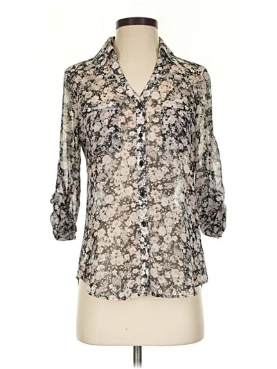 Pre-owned Express 3/4 Sleeve Blouse In Ivory