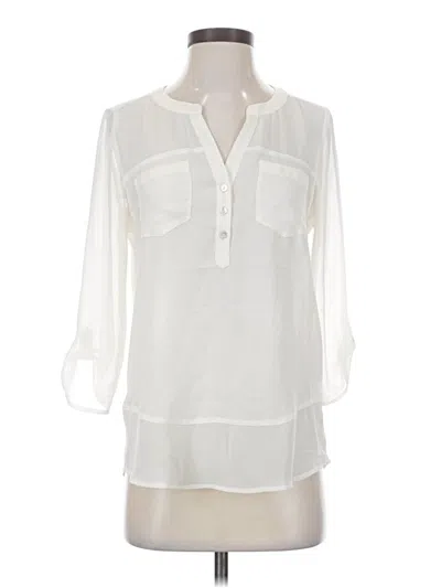 Pre-owned Express 3/4 Sleeve Blouse In Ivory