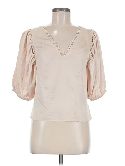 Pre-owned Express 3/4 Sleeve Blouse In Ivory