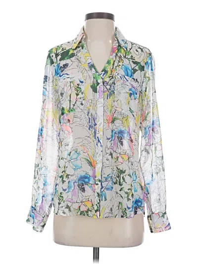 Pre-owned Express 3/4 Sleeve Blouse In Ivory