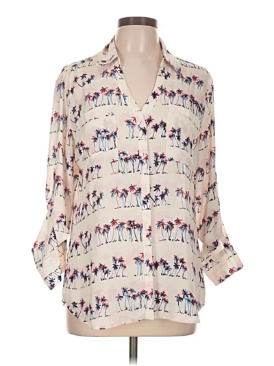 Pre-owned Express 3/4 Sleeve Blouse In Ivory