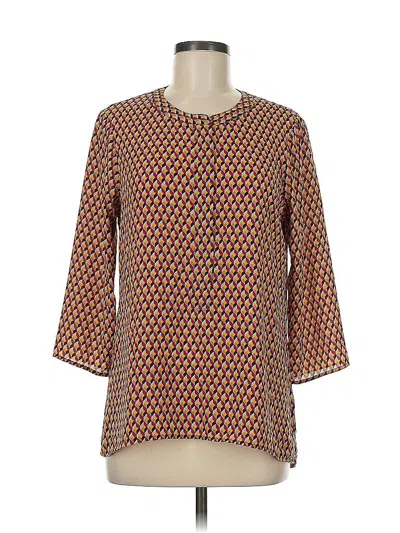 Pre-owned Express 3/4 Sleeve Blouse In Orange