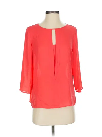 Pre-owned Express 3/4 Sleeve Blouse In Orange