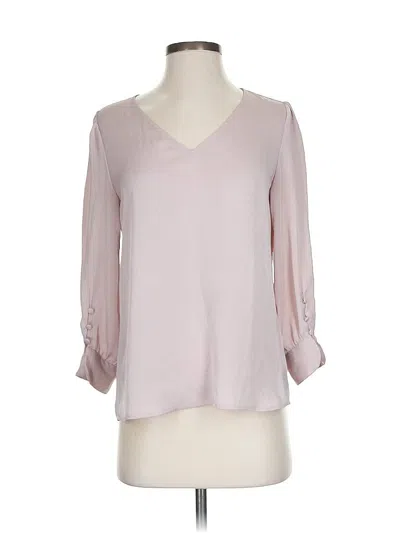 Pre-owned Express 3/4 Sleeve Blouse In Pink