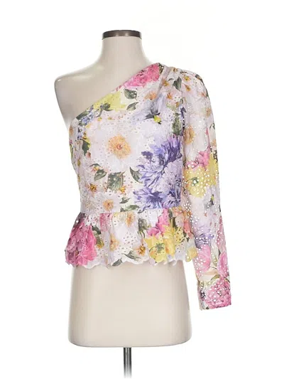 Pre-owned Express 3/4 Sleeve Blouse In Pink