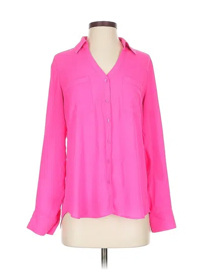 Pre-owned Express 3/4 Sleeve Blouse In Pink