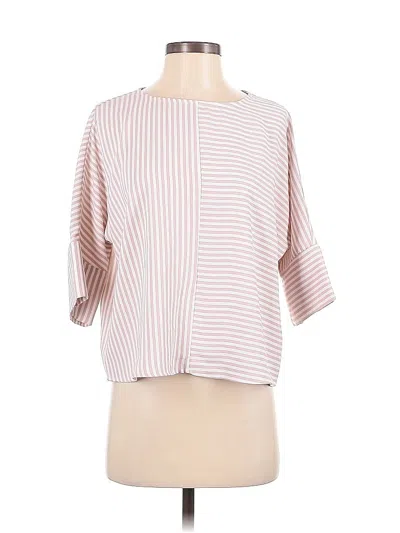 Pre-owned Express 3/4 Sleeve Blouse In Pink