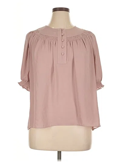 Pre-owned Express 3/4 Sleeve Blouse In Pink