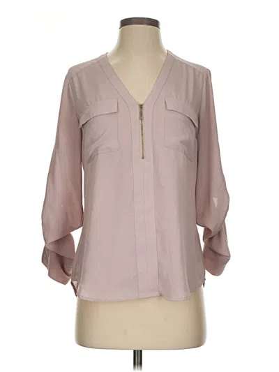 Pre-owned Express 3/4 Sleeve Blouse In Pink