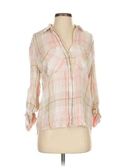 Pre-owned Express 3/4 Sleeve Blouse In Pink