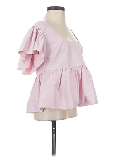 Pre-owned Express 3/4 Sleeve Blouse In Pink