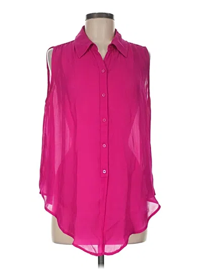 Pre-owned Express 3/4 Sleeve Blouse In Pink