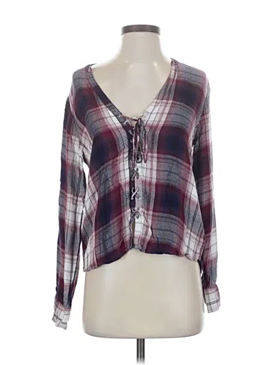 Pre-owned Express 3/4 Sleeve Blouse In Purple