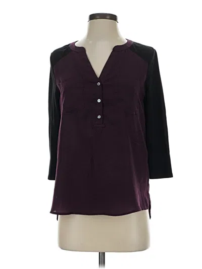 Pre-owned Express 3/4 Sleeve Blouse In Purple