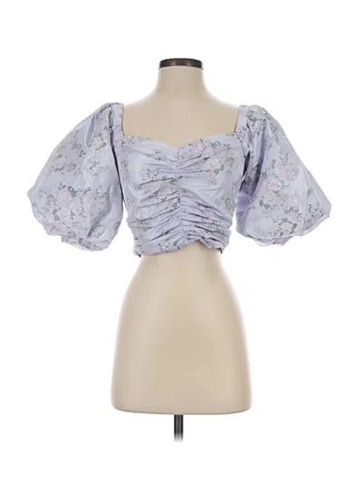 Pre-owned Express 3/4 Sleeve Blouse In Purple