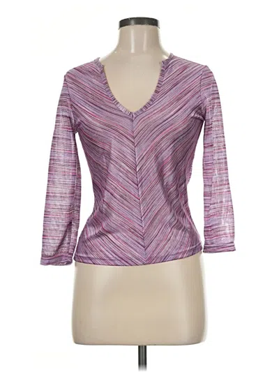 Pre-owned Express 3/4 Sleeve Blouse In Purple