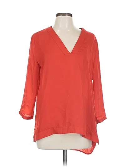 Pre-owned Express 3/4 Sleeve Blouse In Red