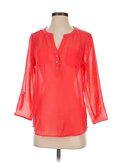 Pre-owned Express 3/4 Sleeve Blouse In Red