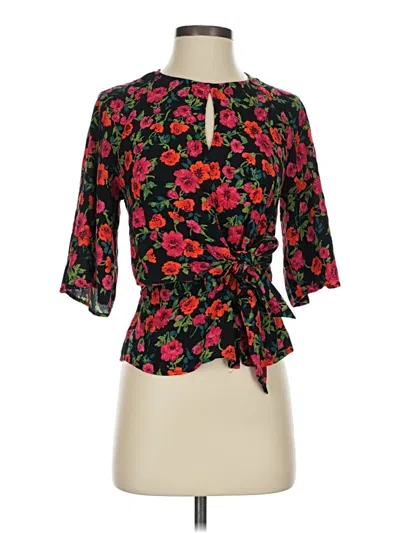Pre-owned Express 3/4 Sleeve Blouse In Red