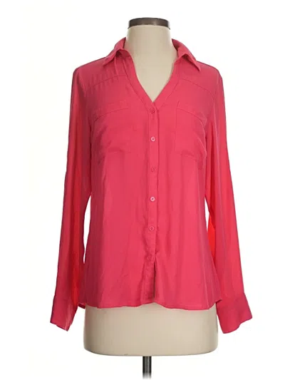 Pre-owned Express 3/4 Sleeve Blouse In Red