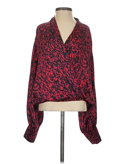 Pre-owned Express 3/4 Sleeve Blouse In Red