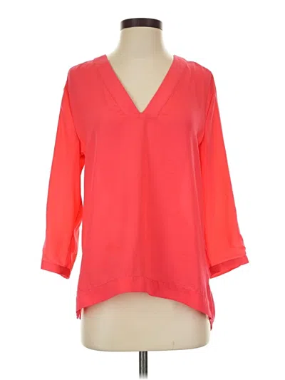 Pre-owned Express 3/4 Sleeve Blouse In Red