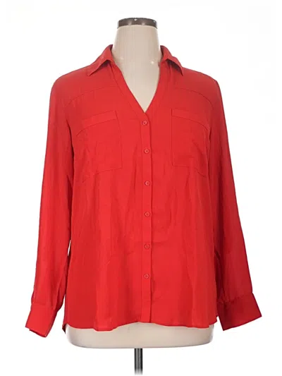 Pre-owned Express 3/4 Sleeve Blouse In Red