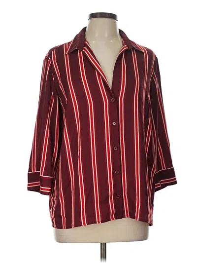 Pre-owned Express 3/4 Sleeve Blouse In Red