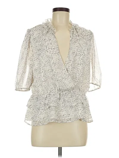 Pre-owned Express 3/4 Sleeve Blouse In Silver