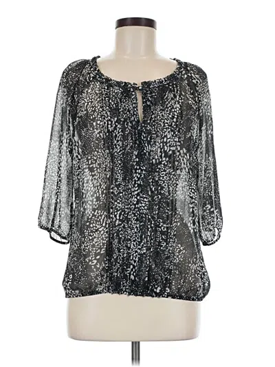 Pre-owned Express 3/4 Sleeve Blouse In Silver