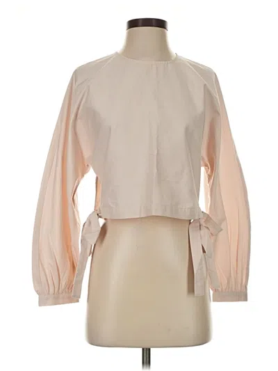 Pre-owned Express 3/4 Sleeve Blouse In Tan