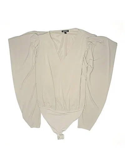 Pre-owned Express 3/4 Sleeve Blouse In Tan