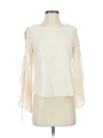 Pre-owned Express 3/4 Sleeve Blouse In White