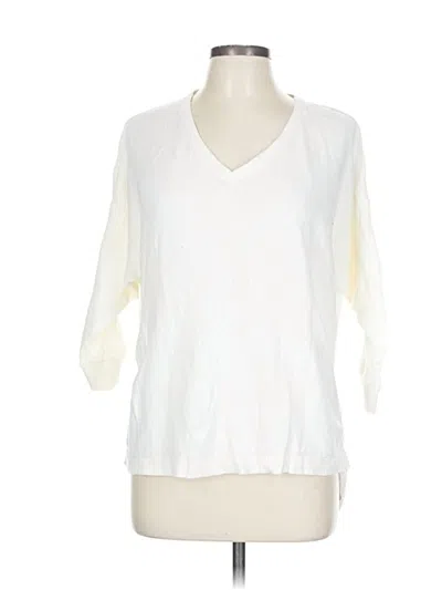 Pre-owned Express 3/4 Sleeve Blouse In White