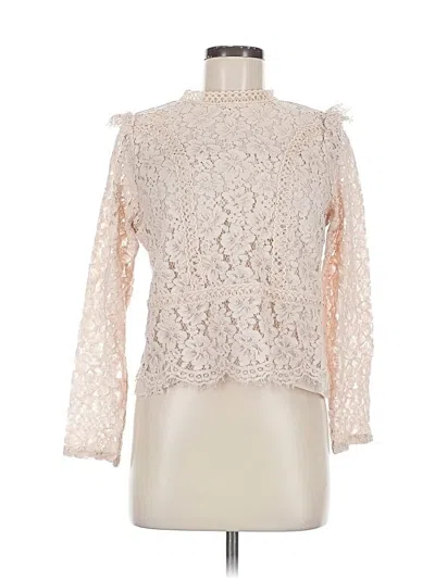 Pre-owned Express 3/4 Sleeve Blouse In White