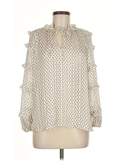 Pre-owned Express 3/4 Sleeve Blouse In White