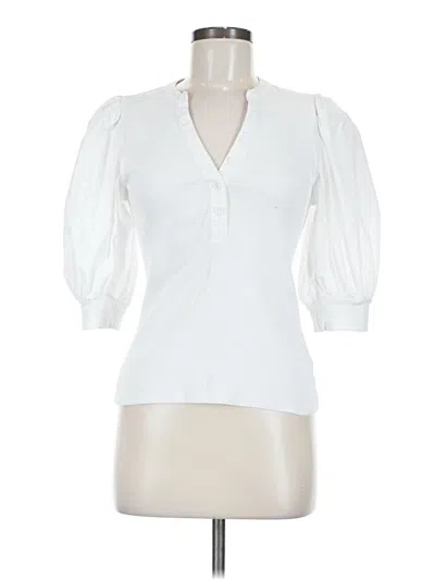 Pre-owned Express 3/4 Sleeve Blouse In White