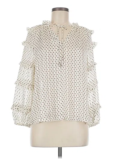 Pre-owned Express 3/4 Sleeve Blouse In White