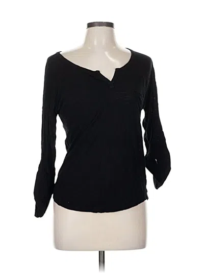 Pre-owned Express 3/4 Sleeve T-shirt In Black