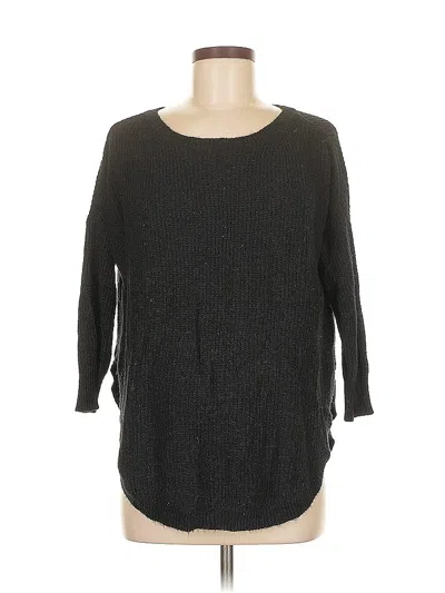 Pre-owned Express 3/4 Sleeve T-shirt In Gray