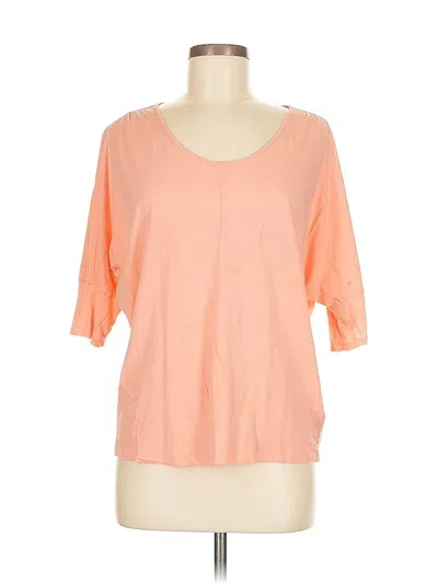 Pre-owned Express 3/4 Sleeve T-shirt In Orange
