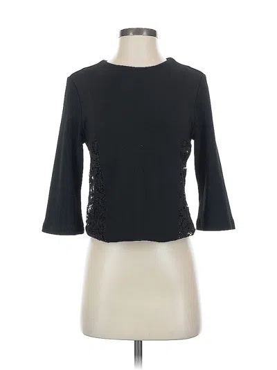 Pre-owned Express 3/4 Sleeve Top Black Boatneck Tops