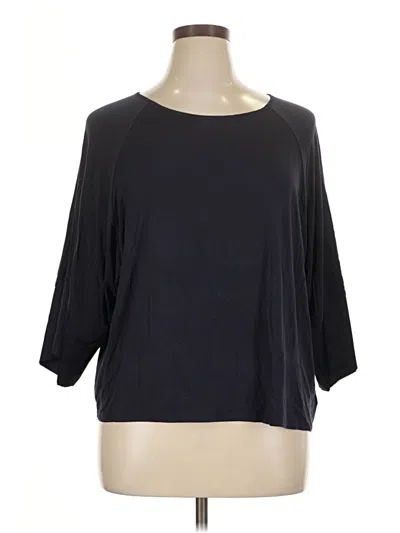 Pre-owned Express 3/4 Sleeve Top Black Boatneck Tops