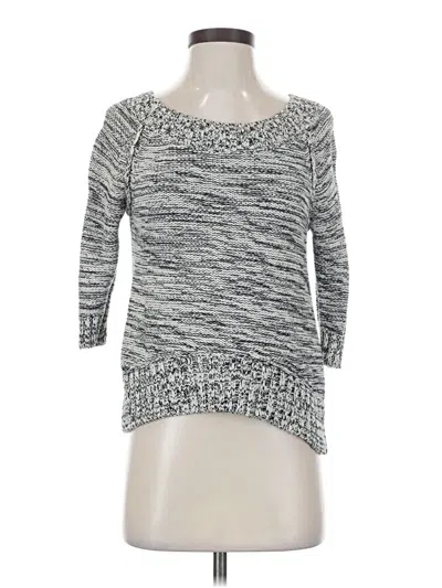 Pre-owned Express 3/4 Sleeve Top Black Boatneck Tops