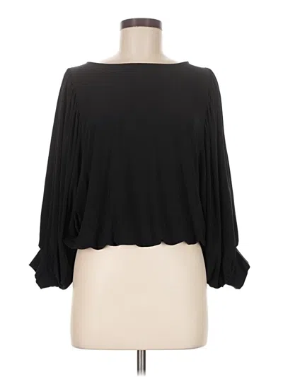 Pre-owned Express 3/4 Sleeve Top Black Boatneck Tops