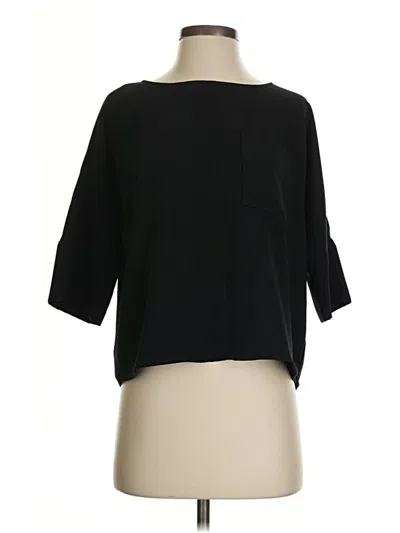 Pre-owned Express 3/4 Sleeve Top Black Boatneck Tops