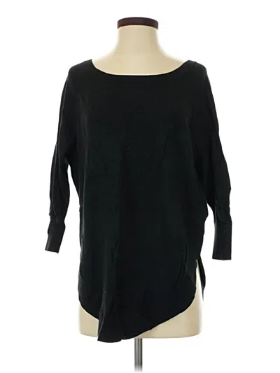 Pre-owned Express 3/4 Sleeve Top Black Boatneck Tops