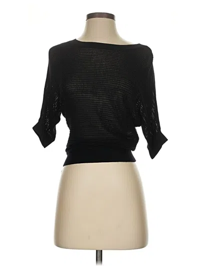 Pre-owned Express 3/4 Sleeve Top Black Boatneck Tops